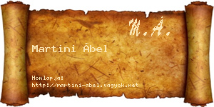 Martini Ábel névjegykártya
