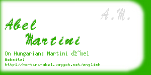 abel martini business card